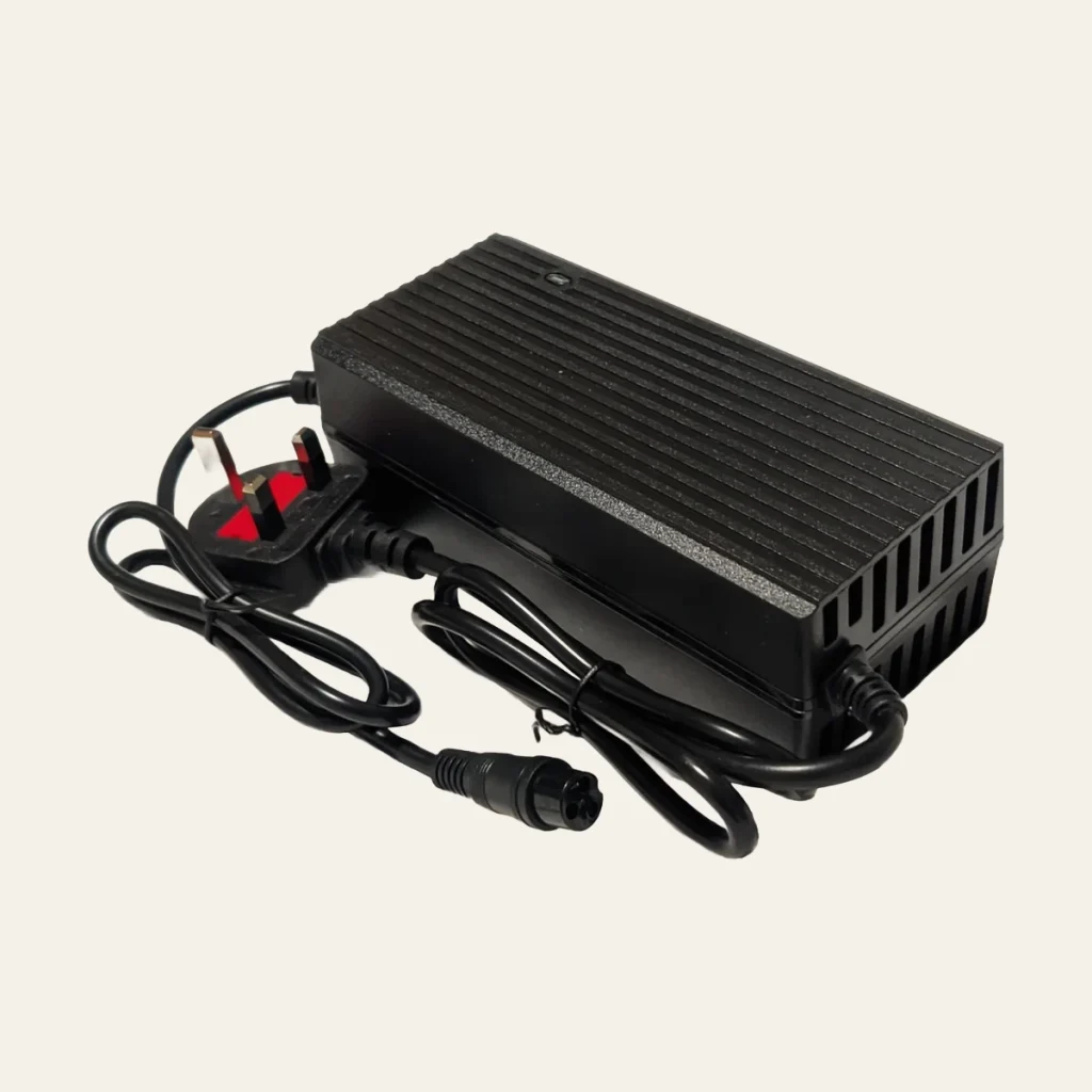 Battery charger with GX16 connector lead