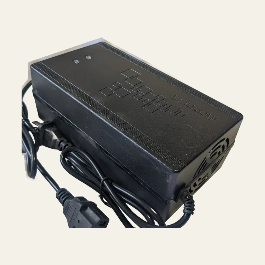 Battery charger with C13 connector lead