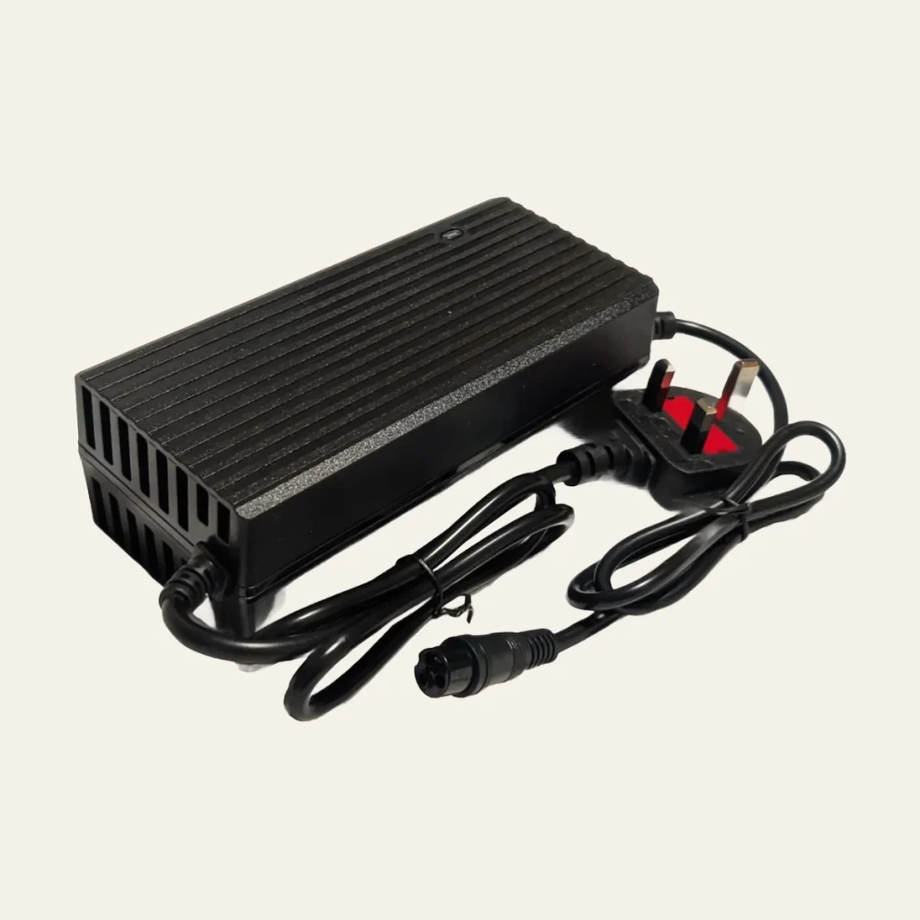 Battery charger with GX16 connector lead