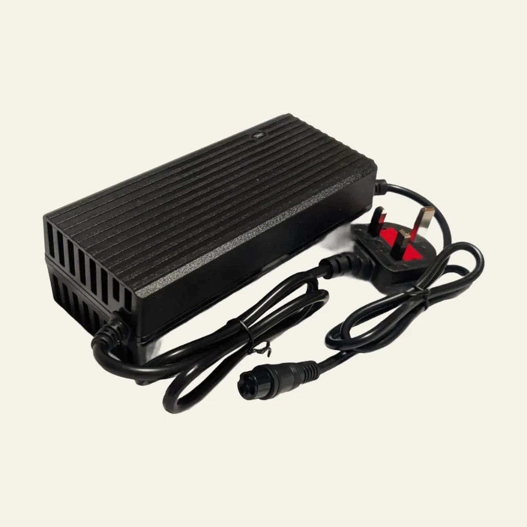 Battery charger with GX16 connector lead