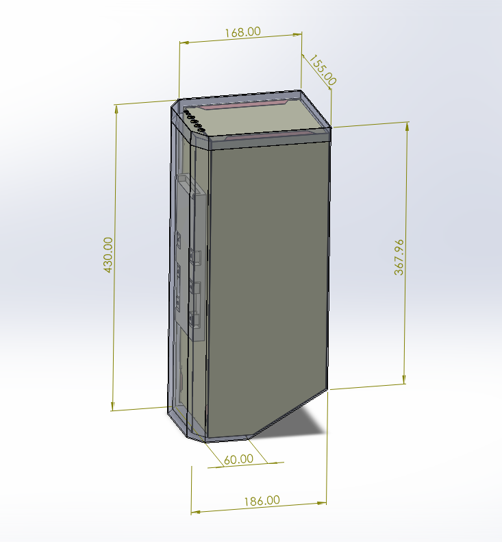 Standard CRF250 supplied annotated CAD model, first three-quarter view; not a finished-pack measurement