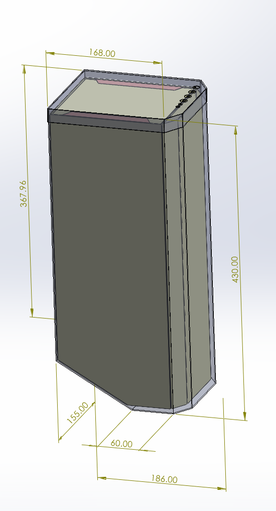 Standard CRF250 supplied annotated CAD model, opposite three-quarter view; not a finished-pack measurement