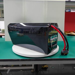 Opposite broad-side view of the same standard black CRF250 case and cable exits