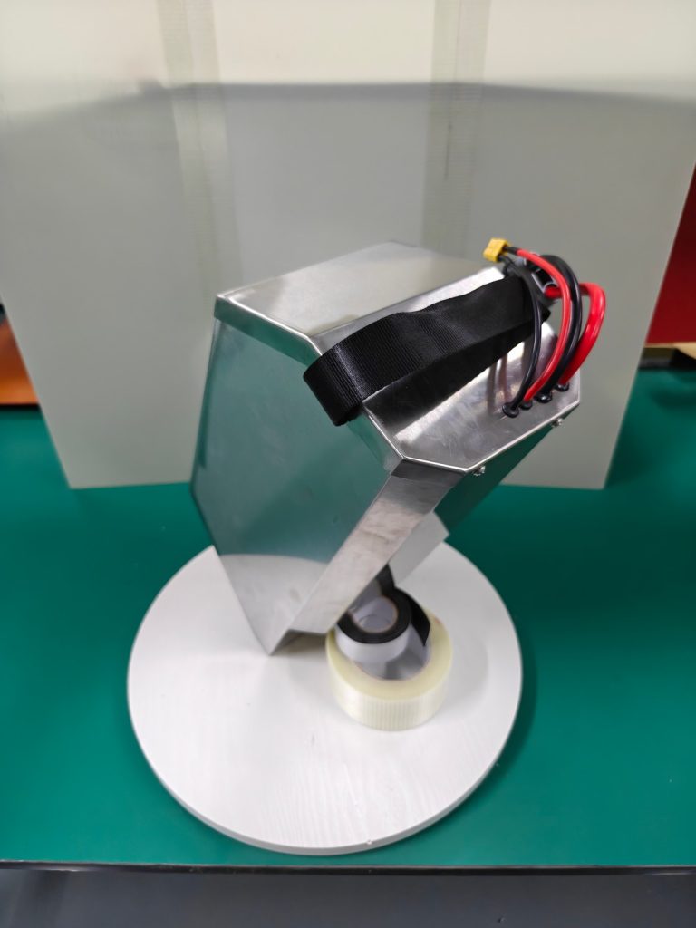Shortened CRF250 case top with webbing carry strap, cable exits and attached connectors