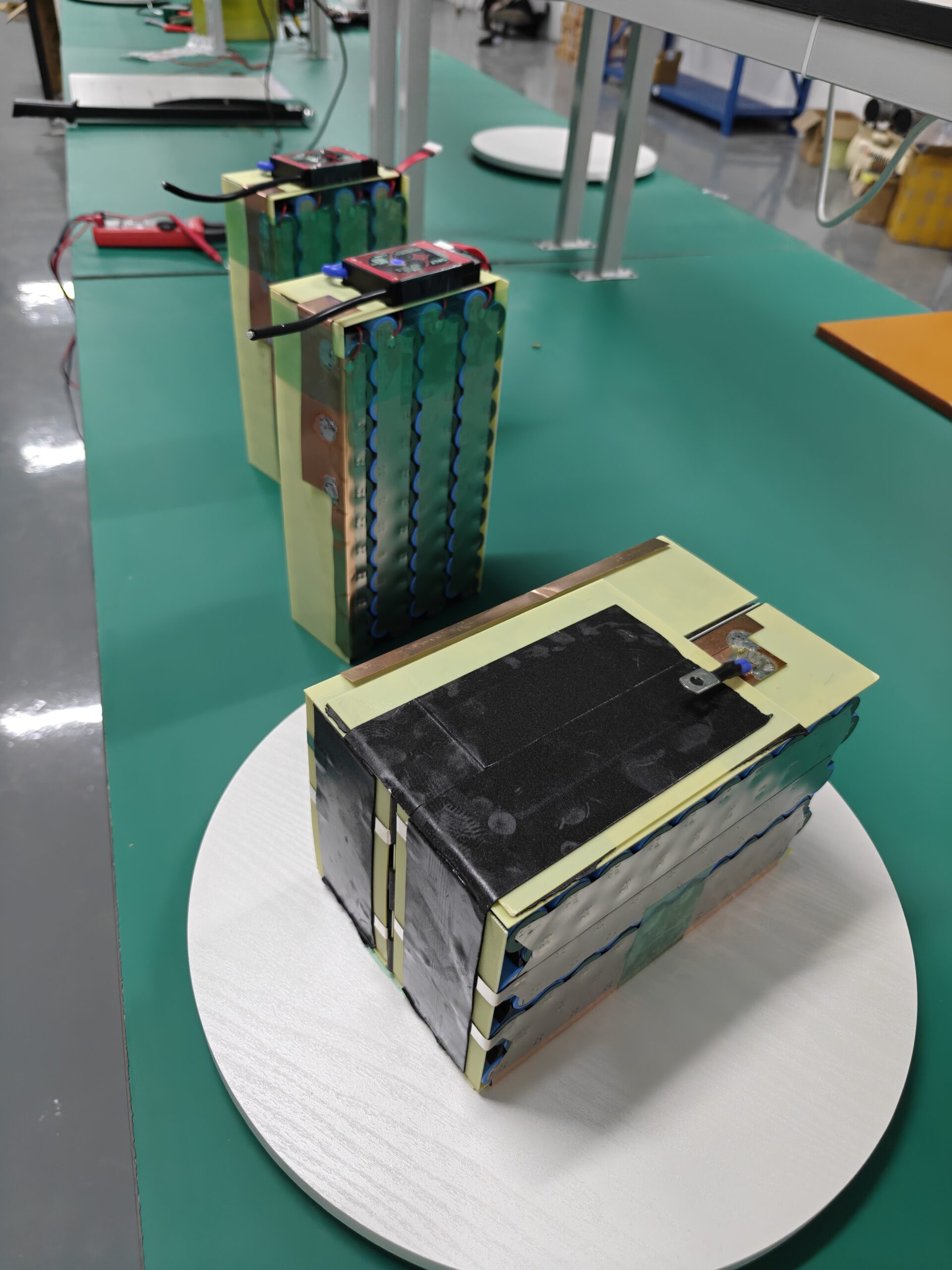 Custom lithium battery modules assembled in dogeTune production