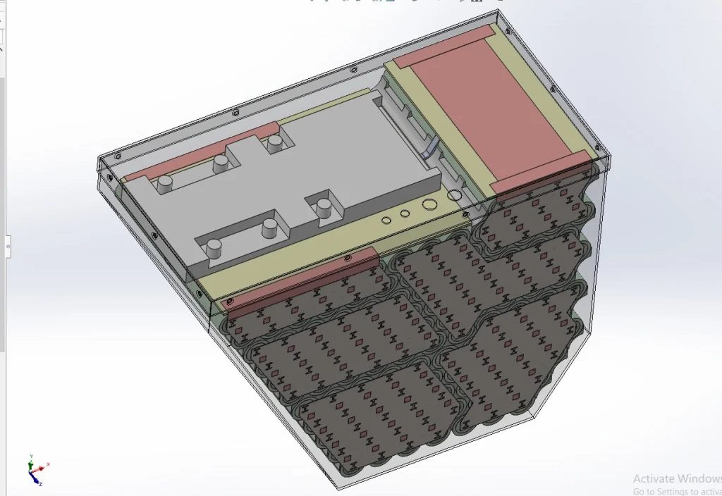 Case modelled around the pack.