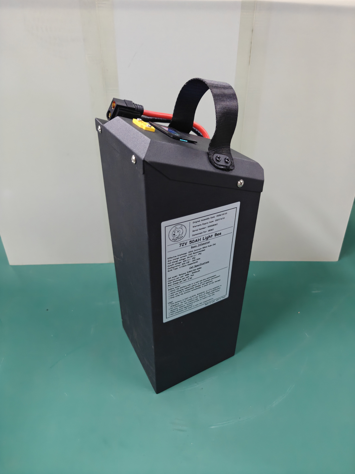 Alternate view of the branded Light Bee battery case